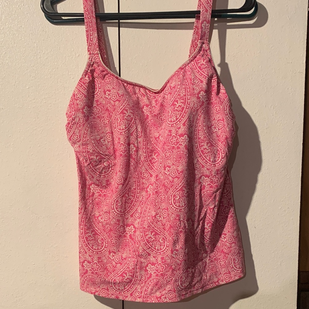 Lands' End Pink Paisley Bikini Top